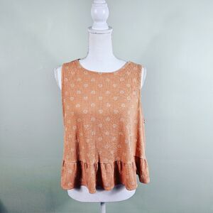 Torrid High Neck Ruffle Crop Top - Tan 0 (Large)